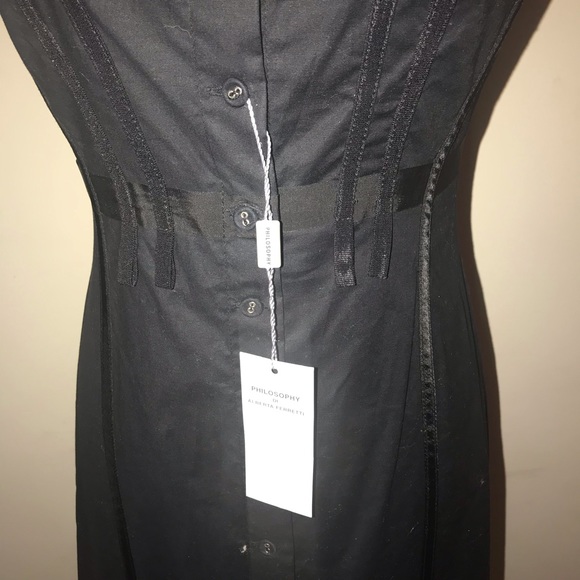 EUC Philosophy di Alberta Ferretti black maxi dress - Picture 3 of 8